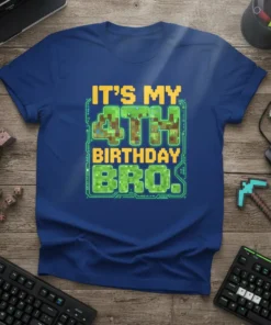 IT'S MY 4TH BIRTHDAY BRO. stylish graphic design printed on comfortable cotton t-shirt