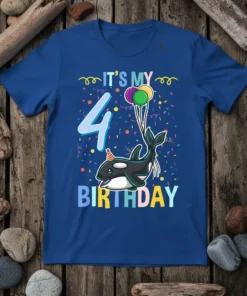 IT'S MY 4 BIRTHDAY creative graphic design printed on comfortable cotton t-shirt
