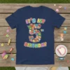It's My 5th Birthday t-shirt with colorful cartoon monsters forming the number 5 and text "IT'S MY BIRTHDAY"