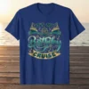 It's My Birthday Cruise text with nautical graphics including ships and anchors on a navy blue t-shirt