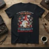 Black t-shirt featuring a gnome holding a coffee cup with the quote "It's Not My Fault You Thought I Was