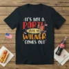 It's Not A Party Until My Wiener Comes Out funny hot dog graphic t-shirt design with American flag elements