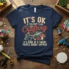Navy t-shirt with "IT'S OK IF YOU DON'T LIKE Crafting IT'S KIND OF A SMART PEOPLE HOBBY ANYWAY" text and
