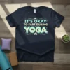 It's Okay To Fart During Yoga funny quote t-shirt with cloud and lotus graphics