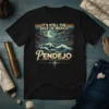 Black t-shirt with "IT'S STILL THE GULF OF MEXICO PENDEJO" text and a stormy coastal graphic, featuring waves, palm trees