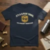 Navy t-shirt with "It's A G-Paw Thing, Est. Grandpaw You Wouldn't Understand" text and paw print shield graphic
