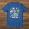 It's A Wiggles Thing You Wouldn't Understand text design with colorful cartoon worms and musical notes