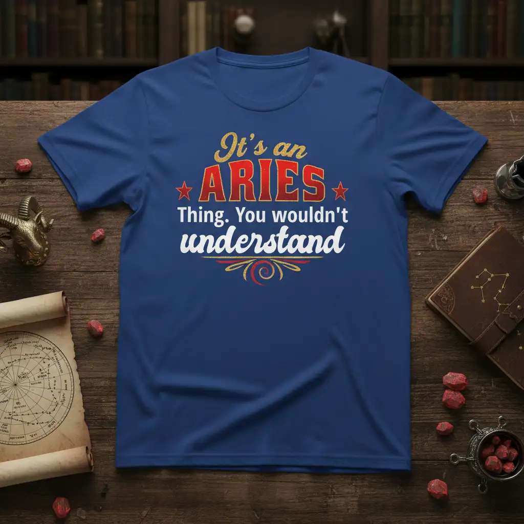 It's an Aries Thing. quote printed with stylish graphic on breathable fabric t-shirt design