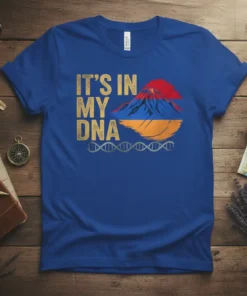 It's In My DNA Armenian heritage t-shirt with Mount Ararat graphic and DNA helix design