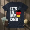 It's In My DNA t-shirt design with Germany map flag and DNA helix graphics
