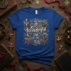 Christmas t-shirt with "It's The Most Wonderful Time Of The Year" quote, featuring nutcracker, ballet dancer, and mechanical mice graphics