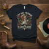 I've Got Friends In Low Places Basset Hound playing banjo t-shirt design with cowboy hat and musical notes