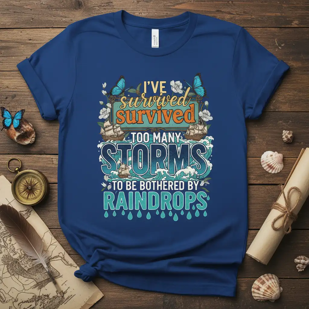 I'VE survived survived TOO quote printed with bold typography on comfortable cotton fabric t-shirt design