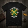 INDEPENDENCE DAY 19 62 JAMAICA eye-catching graphic design printed on comfortable cotton t-shirt