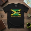 Jamaica Pride Nurse eye-catching graphic design printed on comfortable cotton t-shirt