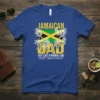 JAMAICAN DAD JUST LIKE text design featuring detailed typography on quality t-shirt