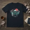 Japan Torii Gate t-shirt design with Mount Fuji, rising sun, and cherry blossoms