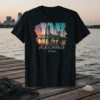 JAX Jacksonville Florida t-shirt with a watercolor-style skyline graphic and the text "Jacksonville Florida" below