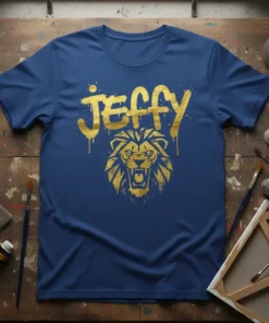 JEFFY LION T-SHIRT stylish graphic design printed on comfortable cotton t-shirt