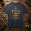 JEHOVAH JIREH GEN. 22:14 text design featuring creative typography on quality t-shirt