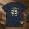 Jeremiah 29 Eleven vintage design t-shirt with laurel wreath accents