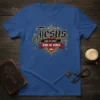 Jesus King of Kings Sweet Savior Christian T-Shirt with ornate text and cross graphics
