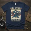 Jiu Jitsu Because You Might Run Out Of Ammo t-shirt with vintage graphic of two men grappling