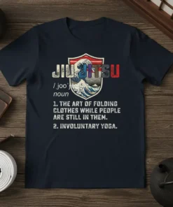 Jiu Jitsu /ˌjooˈjitsə noun text design featuring bold typography on quality t-shirt