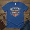 Joe Biden's Handler political humor t-shirt with shield design and red stars