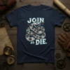 JOIN or DIE. creative graphic design printed on comfortable cotton t-shirt