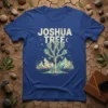 Joshua Tree National Park graphic t-shirt with a desert landscape design featuring mountains and stars