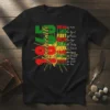 Juneteenth 1865 T-Shirt design with bold text DREAM LEAD FIGHT WRITE DARE SPEAK THINK BELIEVE RECLAIM EDUCATE CHALLENGE like Icons