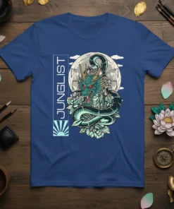 Junglist Dragon T-Shirt creative graphic design printed on comfortable cotton t-shirt