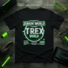 Jurassic World T-Rex World Beware T-Shirt stylish graphic design printed on comfortable cotton t-shirt