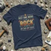 Just One More Rock Or Two Or Three t-shirt design with vintage typography and rock graphics