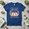 Just a Girl Who Loves Hedgehogs t-shirt with cute hedgehogs in floral wreath