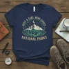 Just A Girl Who Loves National Parks T-Shirt with mountain and forest graphic