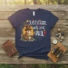 JUST A GIRL WHO LOVE PHIL unique graphic design printed on comfortable cotton t-shirt