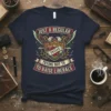 Just A Regular Mom Trying Not To Raise Liberals T-Shirt with eagles and heart design. Political mom apparel
