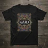 Kamala 2024 political campaign t-shirt with ornate oval design featuring text KAMALA 2024