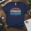 Kamala Harris 2024 political campaign t-shirt with vintage-inspired design and stars