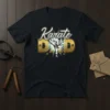 Karate Dad t-shirt design with a martial artist kicking and Japanese characters