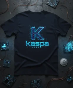 Kaspa Logo T-Shirt stylish graphic design printed on comfortable cotton t-shirt