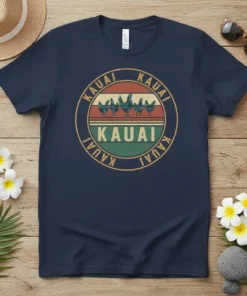 Kauai Chicken Retro Vintage eye-catching graphic design printed on comfortable cotton t-shirt