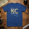 KC two states, one town stylish graphic design printed on comfortable cotton t-shirt