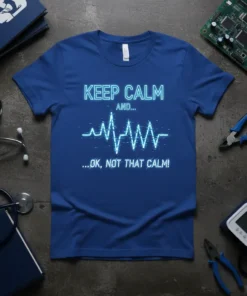 KEEP CALM AND... ...OK, text design featuring creative typography on quality t-shirt