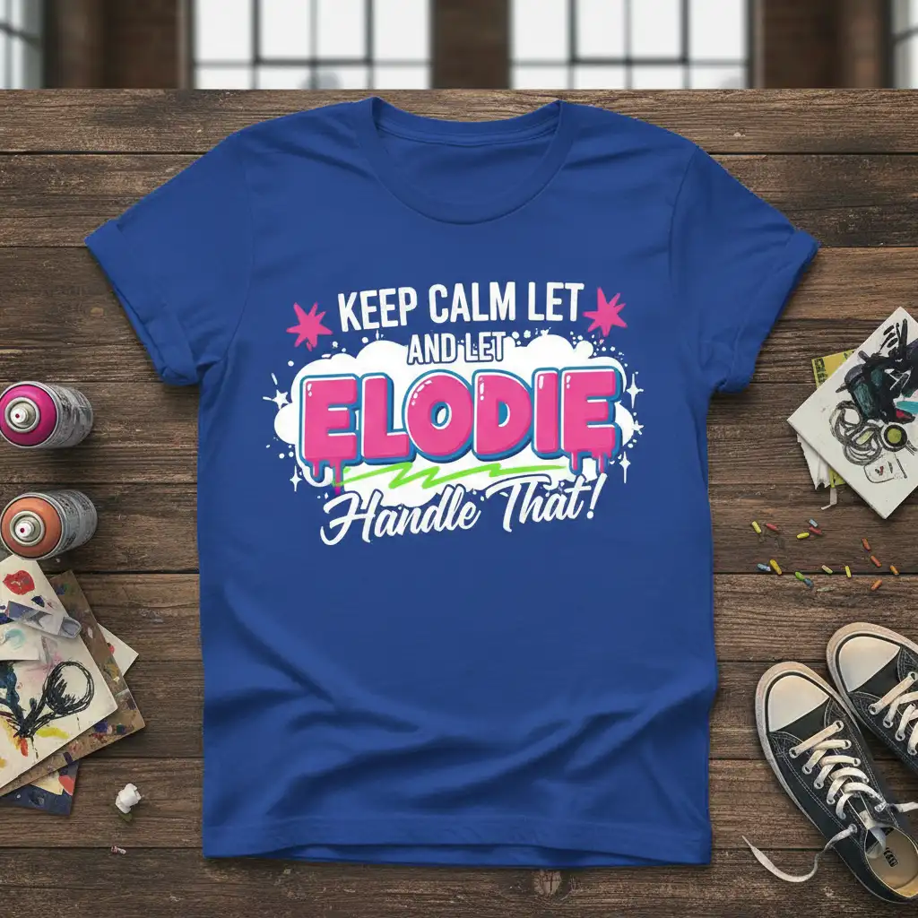 KEEP CALM LET and quote printed with eye-catching design on breathable fabric t-shirt design