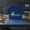KEEP CALM and... ...ok, not THAT calm! T-Shirt with a green electrocardiogram pulse and playful text