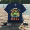 KEEP'N IT REEL bold graphic design printed on comfortable cotton t-shirt