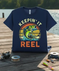 KEEP'N IT REEL bold graphic design printed on comfortable cotton t-shirt